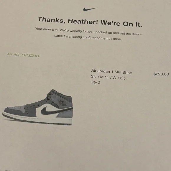 NIKE JORDAN 1 Mid Obsidian Sanded Purple (2020) - Picture 10 of 11